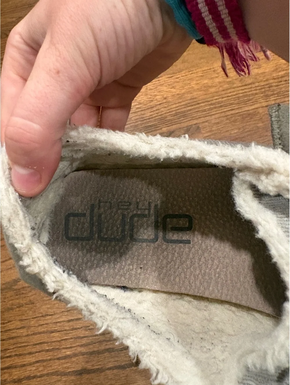 Hey Dude Wendy Corduroy Grey Slippers Size US 9 EU 40